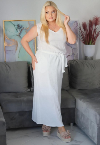 Sukienka Demeter maxi oversize 100% BAWEŁNA muślin biała