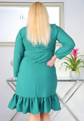 Sukienka Jenny zwiewna lekka wiskoza naturalna zielona