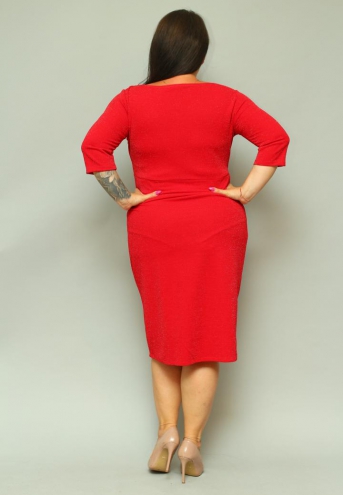 Sukienka Olivia kopertowy dekolt czerwona BRILLIANCE
