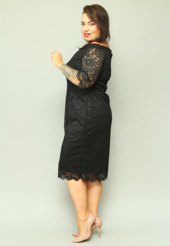 Sukienka Cristina ołówkowa koronkowa czarna