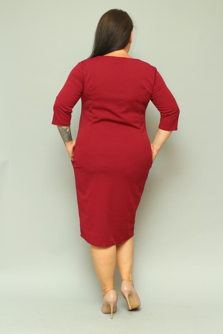 Sukienka Sylvia bombka oversize kieszenie czerwona bordo