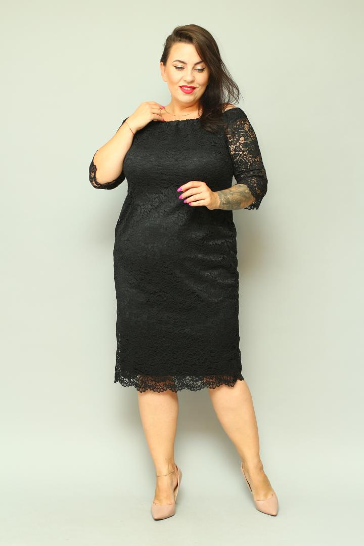 Sukienka Cristina ołówkowa koronkowa czarna